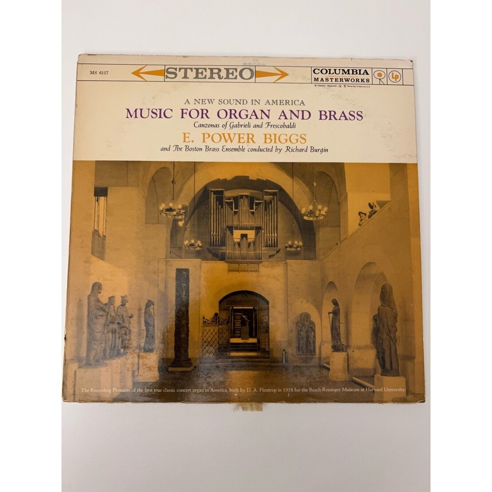 Music For Organ and Brass Canzonas Gabriel Frescobaldi E Power Biggs LP VG